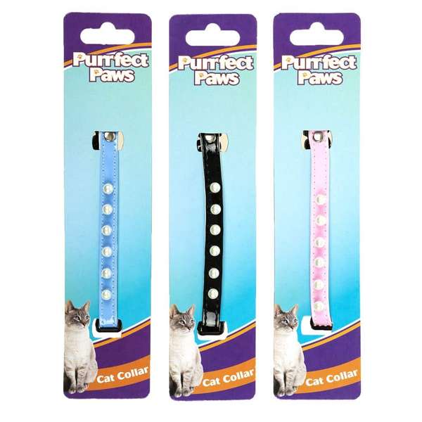 Purrfect Paws Pearl Studded Cat Collar