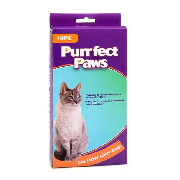 Purrfect Paws Cat Litter Liner Bags XL - 10 Pack