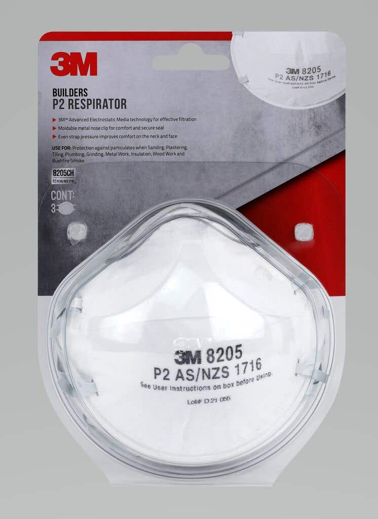 3M Builders P2 Face Mask - 3 Pack