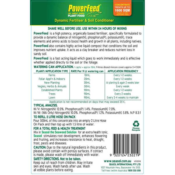 Seasol PowerFeed Fertiliser Concentrate 8L