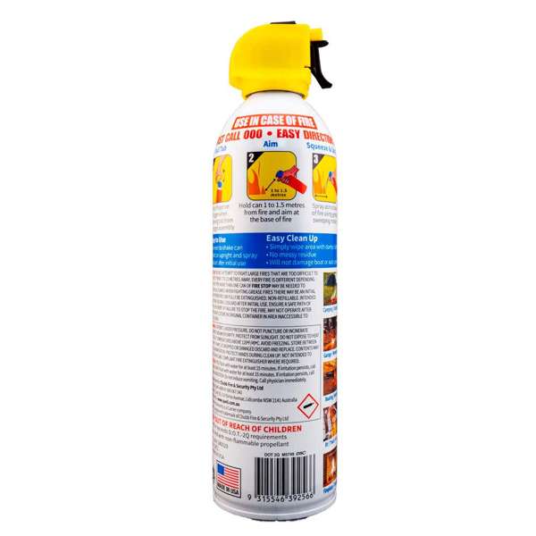 Quell Fire Stop Aerosol Fire Suppressant