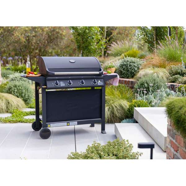 Ozzie 4 Burner Hooded BBQ with Trolley