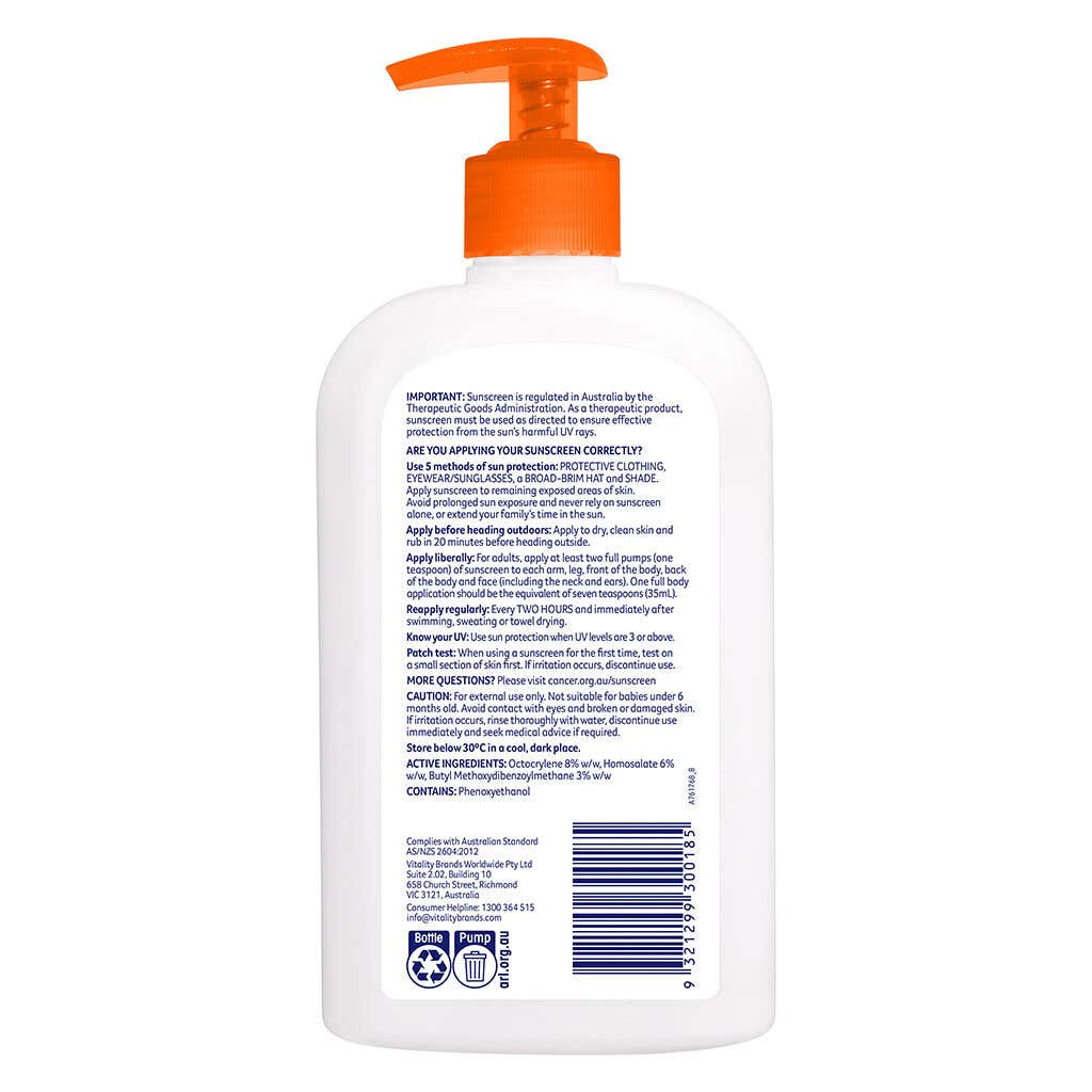 Cancer Council Everyday Value Sunscreen SPF50+ 500mL