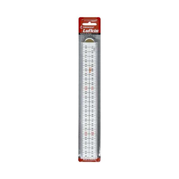 Crescent Lufkin 4 Fold Bevelled Edge Folding Ruler White 1m