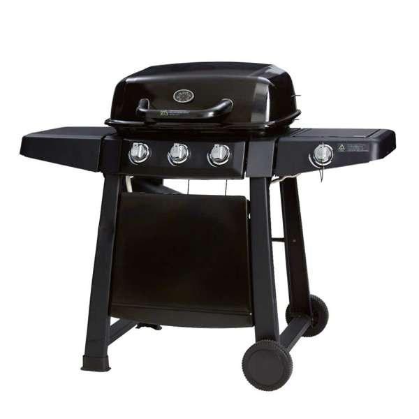 Grilled 3 Burner Hooded BBQ with Side Burner