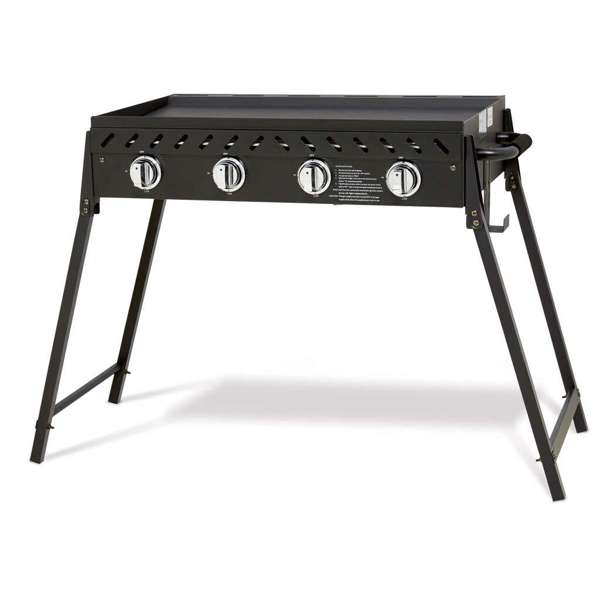 Grilled 4 Burner Flat Top BBQ with Folding Legs