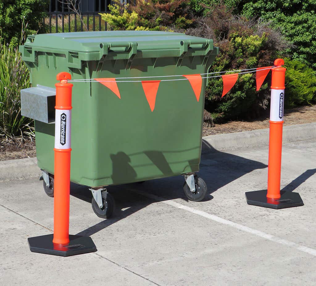Hurricane Safety Hi-Vis Bunting Flags Orange 30m
