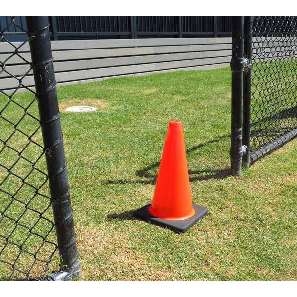 Hurricane Safety Rubber Base Hi-Vis Traffic Cone Orange & Black 450mm