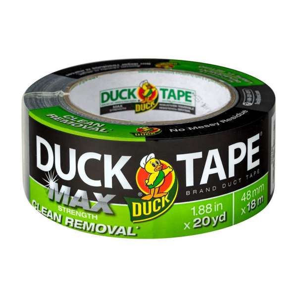 Duck Max Strength Duct Tape Clean Removal Silver 48mm x 18.2m