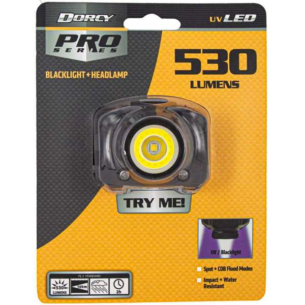 Dorcy Pro Series Blacklight & Headlamp 530 Lumens