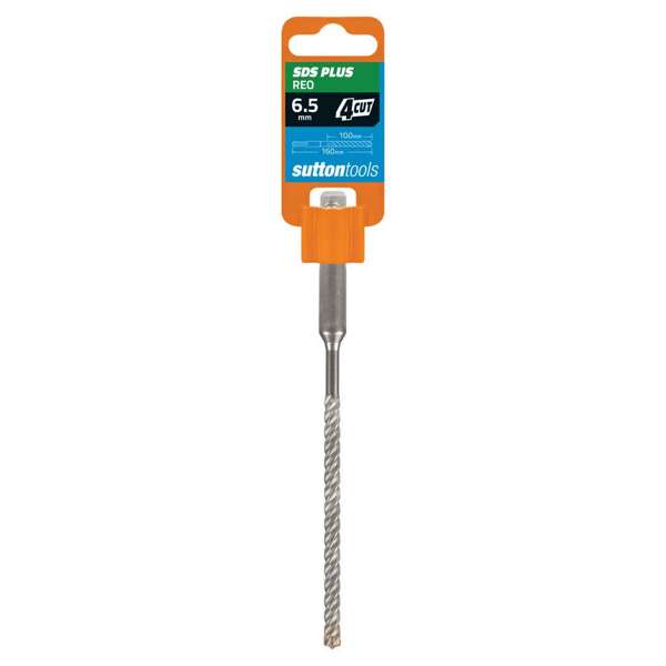 Sutton Tools SDS Plus Reo Masonry Drill Bit 4-Cut 6.5 x 160mm