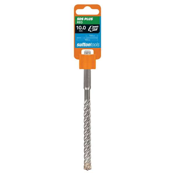 Sutton Tools SDS Plus Reo Masonry Drill Bit 4-Cut 10 x 160mm