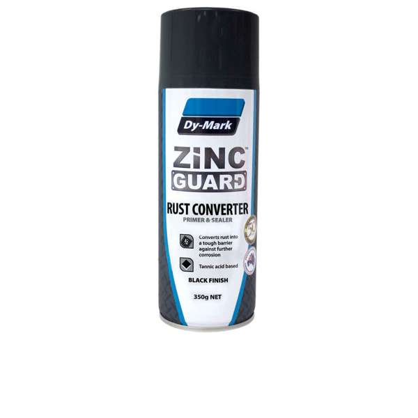 Dy-Mark Zinc Guard Rust Converter Primer & Sealer Matte Black 350g