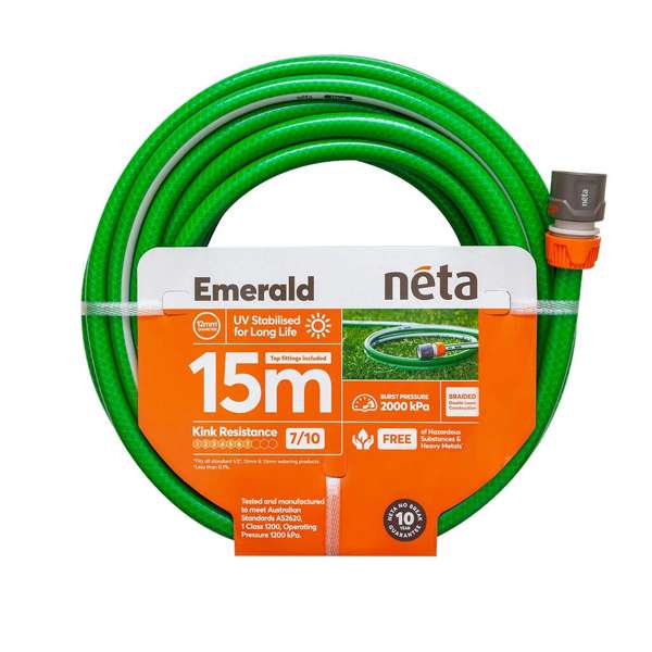 Neta Emerald Fitted Hose 12mm x 15m