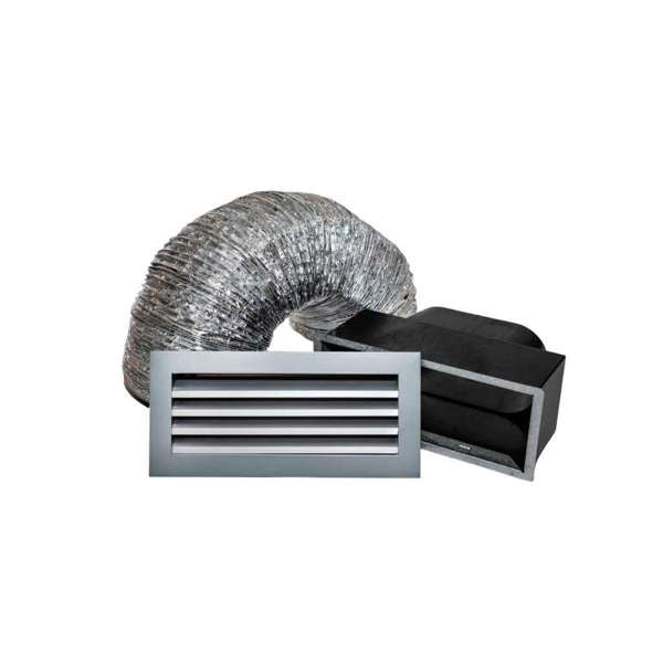 Alpine Weatherproof Louvre Single Brick Wall Vent Kit 150mm