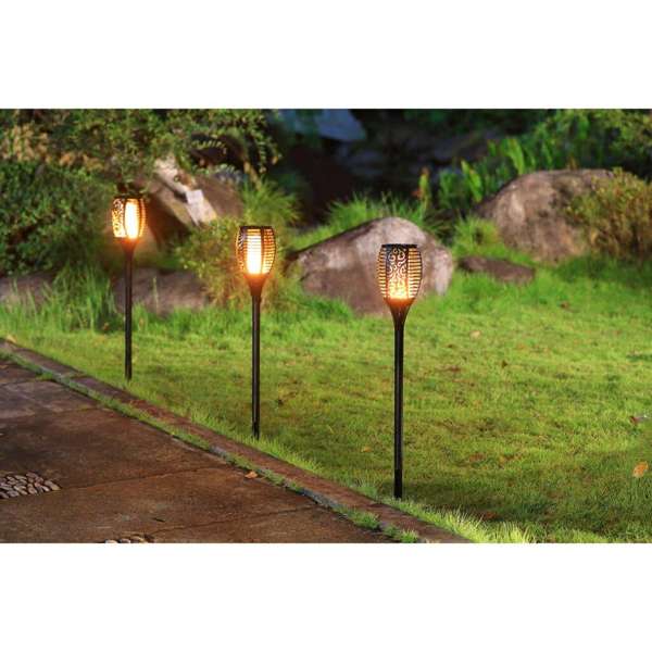 Built Solar Flame Lights Large - 4 Piece