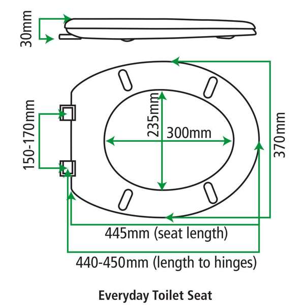 Fix-A-Loo Everyday Toilet Seat White