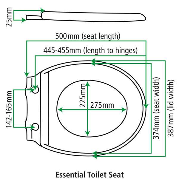 Fix-A-Loo Essential Toilet Seat White