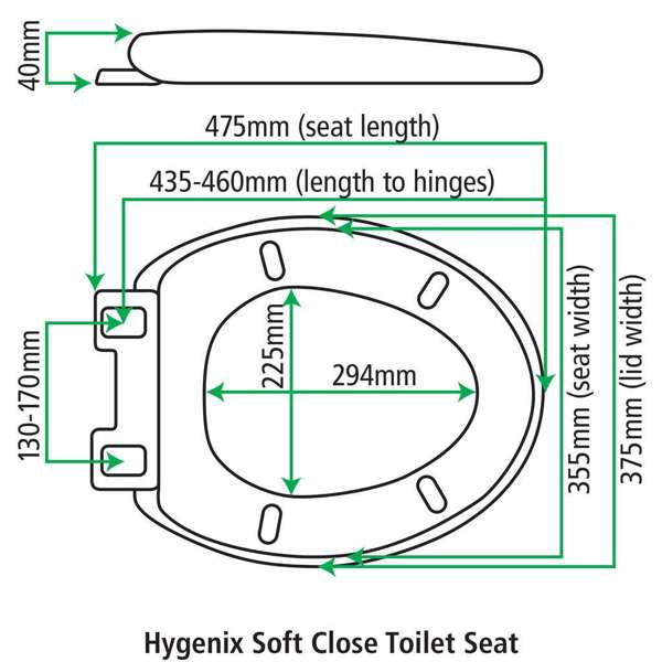 Fix-A-Loo Hygenix Soft Close Toilet Seat