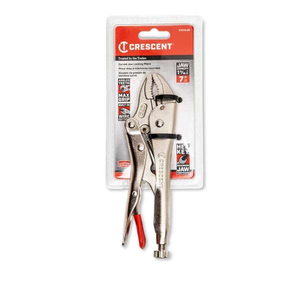 Crescent Locking Plier Curved Jaw 175mm