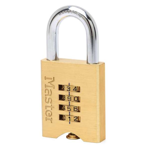 Master Lock Brass Resettable Combination Padlock 50mm