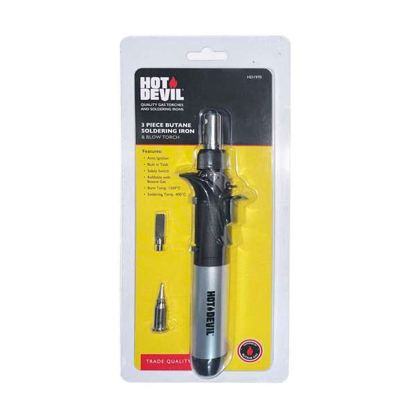 Hot Devil Torch Blow & Solder Iron Kit - 3 Piece