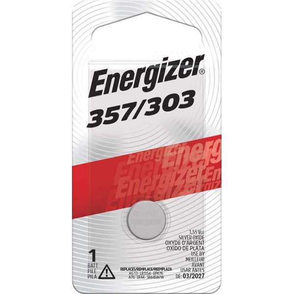 Energizer Battery Coin Watch Silver Oxide 357/303BP