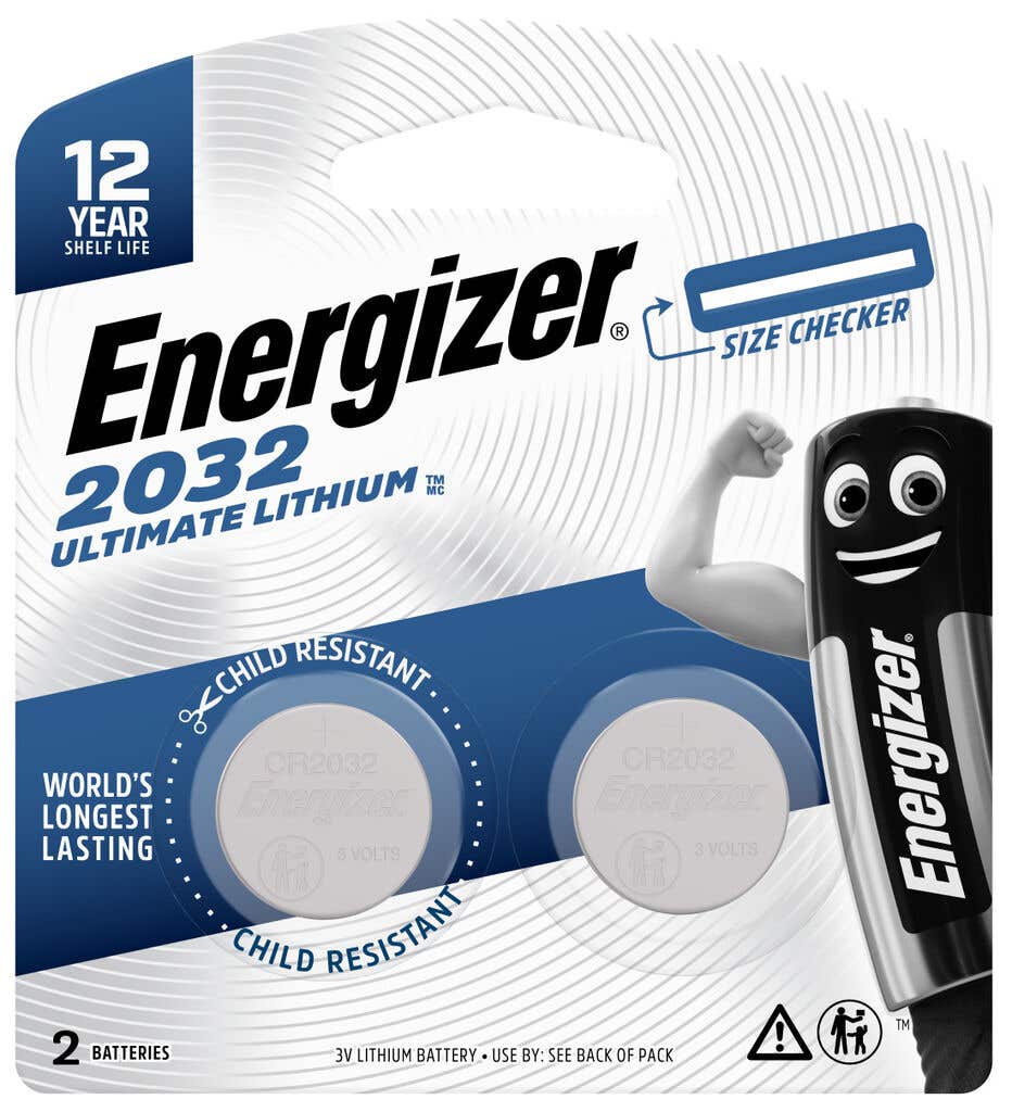 Energizer Battery Coin Ultimate Lithium Cr2032 Bp2