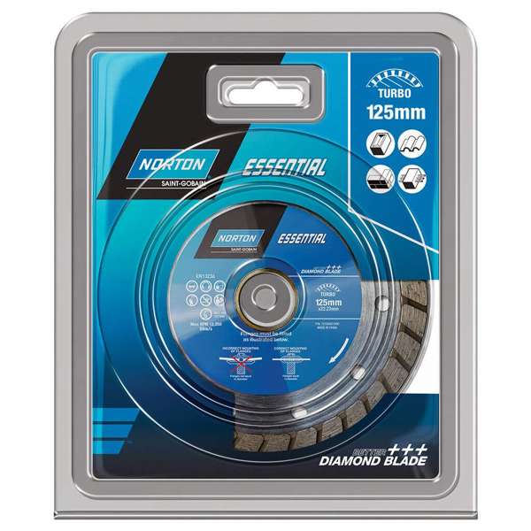 Norton Essential Diamond Turbo Blade 125 x 2.2 x 10 22/20mm