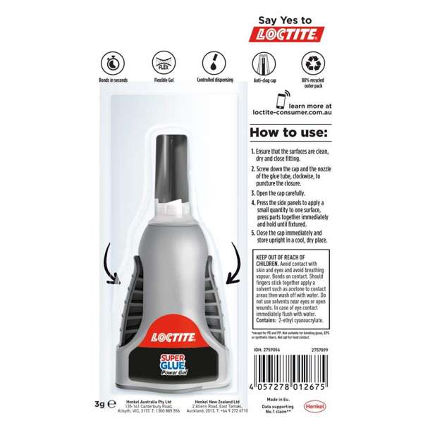 Loctite Super Glue Power Gel 3g