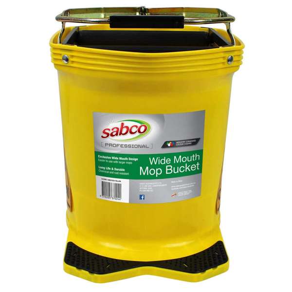 Sabco Professional Bucket Wide Mouth Yellow 16L