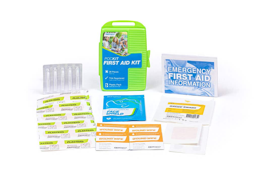 FastAid PocKit First Aid Kit Plastic Case