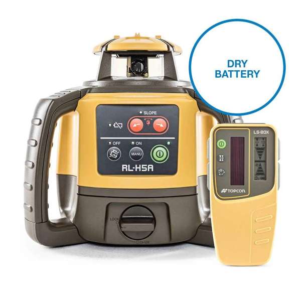 Topcon RL-H5A Rotating Laser Dry Battery Standard LS-80X Receiver