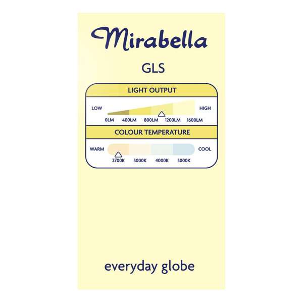 Mirabella LED GLS 11W 1000 Lumens ES Light Bulbs - 2 Pack