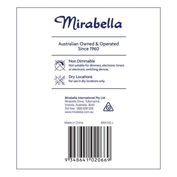 Mirabella LED GLS 11W 1000 Lumens ES Light Bulbs - 2 Pack