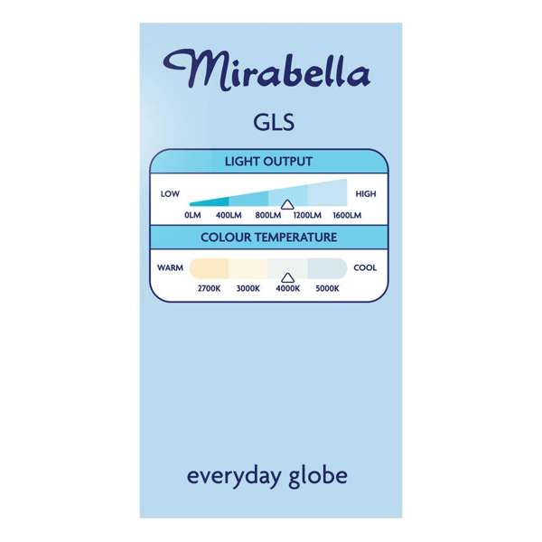 Mirabella LED GLS 11W 1000 Lumens ES Light Bulbs - 2 Pack