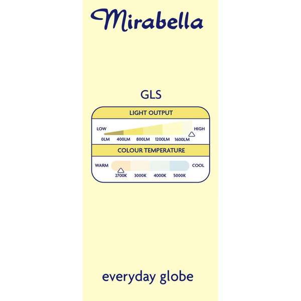 Mirabella LED GLS 18W 1800Lum 2700K BC Warm White