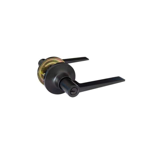 Trio Builderlock Entrance Lever Set Black