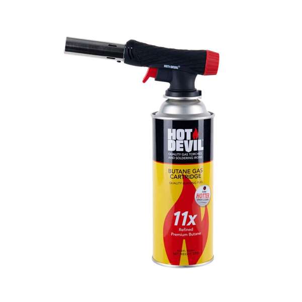 Hot Devil Professional Blow Torch with Butane Gas Cartridge HD910