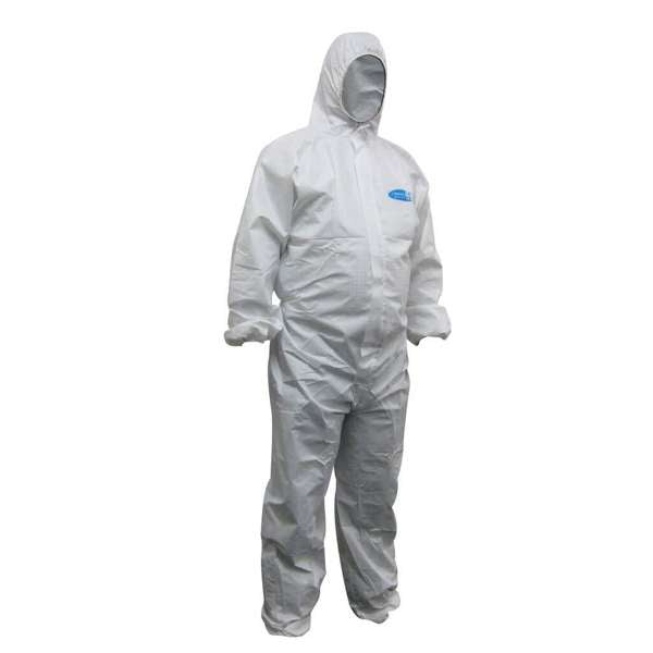 Koolguard Coveralls Disposable Laminated White Medium