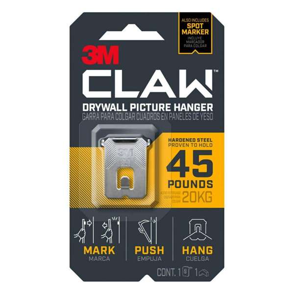 3M Claw Picture Hanger 1 Hgr/Mkr 20kg