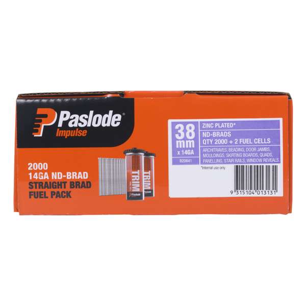 Paslode 14g x 38mm ND Brad With Fuel - 2000 Pack