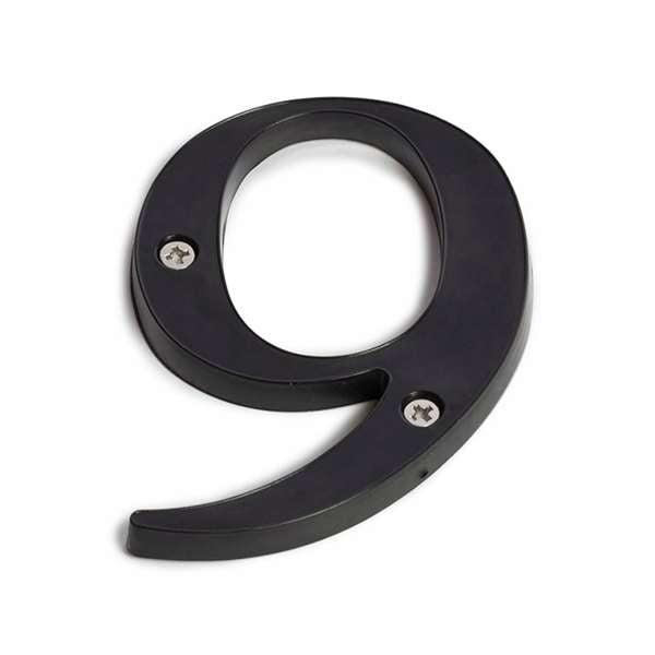 Sandleford 85mm Black Plastic House Number 9