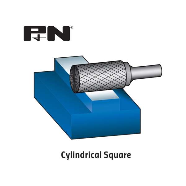 P&N Carbide Burr Cylindrical Square 12 x 25mm