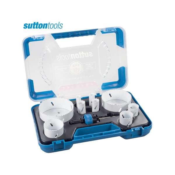 Sutton Tools Hole Saw Bi-Metal Cobalt Carpenter Set 16-102mm - 9 Piece