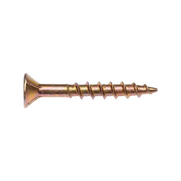 Zenith Chipboard Screw Philips Drive Gold Passivated 8G x 30mm - 100 Pack