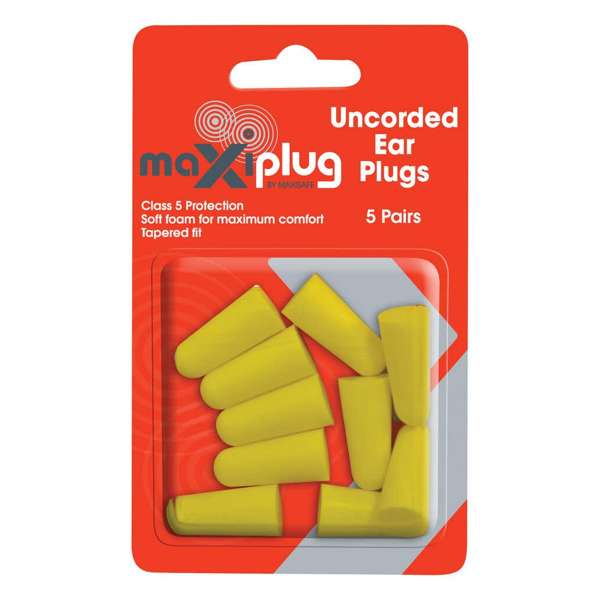 Maxisafe Earplugs Uncorded Blister - 5 Pack