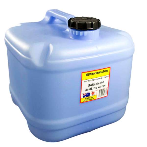 Icon Plastic Water Container Drum with Bung Plug 15L