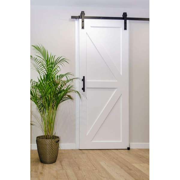 Cowdroy Barn Door Hardware Kit with Side Fix Black 2m