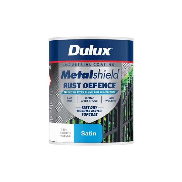 Dulux Metalshield Rust Defence Vivid White Satin 1L